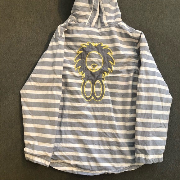 Boys strip zip up jacket with hood in size 3 - Picture 4 of 8